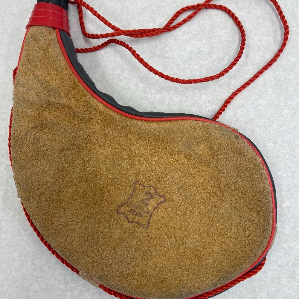 Vintage Bota Suede Leather Water, wine, Bag Canteen 2 Liter